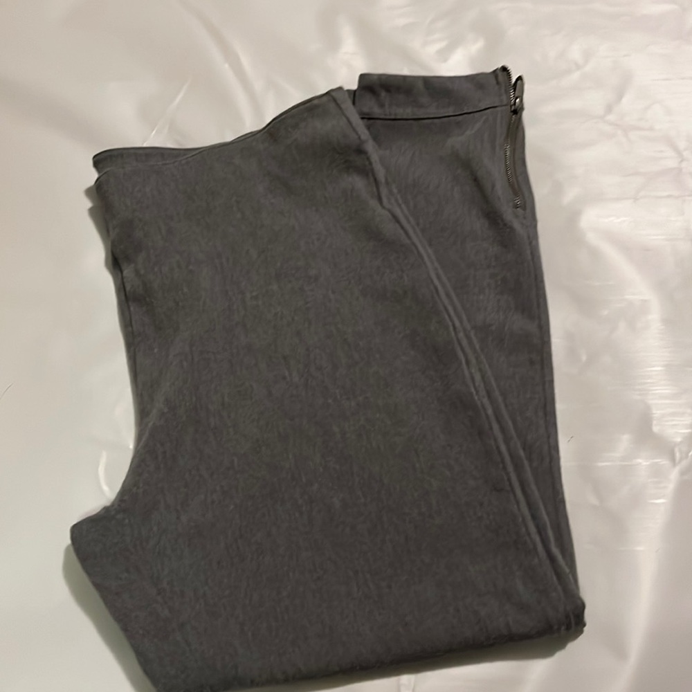 Utopia gray stretch elastic waist skinny dress pants size extra large